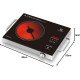 AFRA Infrared Cooker (Single), 2000W, Digital Display, BBQ, Stir-Fry, Hot Pot Settings, Lightweight Design, Portable, Child Lock, Crystal Plate, AF-2000BICBK, 2-Year Warranty