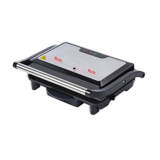 AFRA 2 SLICE NON-STICK GRILL-SANDWICH & PANINI MAKER, 750 WATTS WITH OIL TRAY, STAINLESS STEEL, AF-7520PMSS, 2 year warranty