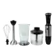 AFRA Hand Blender Set, 1200W (Powerful), 4 in 1, Stainless Steel, 2 Speed, Black & Silver, Chopper, Whisk, Mixing Cup,    And , AF-1240BLSSET, With 2 Years Warranty