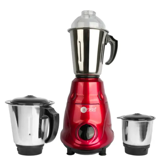 AFRA Heavy-Duty Mixer Grinder, 3 in 1, Red Gloss Finish, Stainless Steel Jars & Blades, Total Jar Capacity 2900ml, 550W, 18000 RPM Motor,   and  AF-5500BLRD, 2 Years Warranty