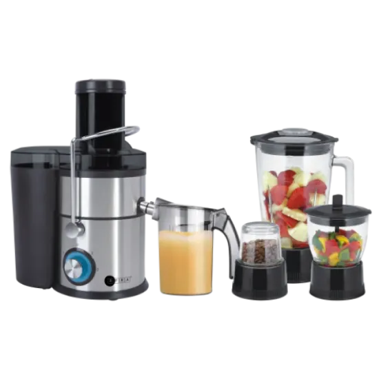 AFRA 4 in 1 Juicer, 2 Speed Settings, Pulse Function, 1.5 Litre Capacity, Glass Blender, With Meat Chopper & Grinder Jar, 5 Speed Settings,   And  AF-800JK, 2 Years Warranty