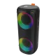 AFRA Bluetooth Speaker, 12watts, Black, Plastic Body, Ultra Bass, Rgb Light Show, Ipx4 Waterproof, 3.7v/3000Mah Rechargeable Battery,  AF-0012BSBK2, Years Warranty.