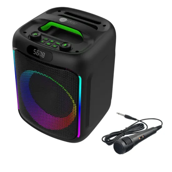 AFRA Bluetooth Speaker, 30 Watts, Black, Plastic Body, Ultra Bass, 7.4V/3000mah Rechargeable Battery, RGB Lighting, AF-0030BSBK, 2 Years Warranty.