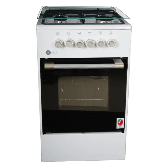 AFRA Free Standing Cooking Range, 50x50, 4 Burners, White Enamel, Compact, Adjustable Legs, Tray and Grid Included, AF-5050CRGW, 2-year warranty.