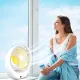 AFRA Portable Compact Fan, 3.7V, 6’’, 1800mAh, With Carrying Handle, Rechargeable, Adjustable, Wide Angle Coverage, Low Noise, Power Saving, Overcharge Protection, With 2 Year Warranty