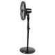 AFRA Electric Stand Fan, 60W, Adjustable Height, 5 Blades, Includes Remote Control, Black,And  AF-1660BKR, 2 Years Warranty