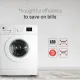 AFRA Washing Machine, Front Loading, 7KG Capacity, 1200 RPM, LED Display, 15 Programs, Auto Balance Power Efficiency,and  AF-7120WMWT, 2 years Warranty