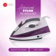 AFRA Steam Iron, 2200W, 430ml Capacity, White And Purple, Ceramic Coated Soleplate, Vertical Steam, AF-2200IRWP, 2 Years Warranty