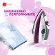 AFRA Steam Iron, 2200W, 430ml Capacity, White And Purple, Ceramic Coated Soleplate, Vertical Steam, AF-2200IRWP, 2 Years Warranty