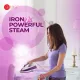 AFRA Steam Iron, 2200W, 430ml Capacity, White And Purple, Ceramic Coated Soleplate, Vertical Steam, AF-2200IRWP, 2 Years Warranty