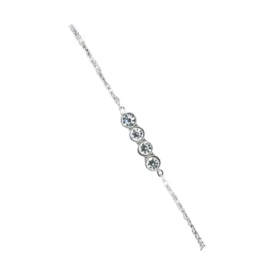 AFRA JEWEL SILVER STAINLESS STEEL BRACELET