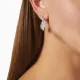 AFRA PALMETTE SILVER STAINLESS STEEL EARRING