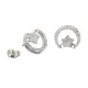 AFRA AYLIN SILVER STAINLESS STEEL SET -NECKLACE+EARRINGS