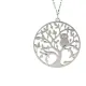 AFRA TREE SILVER STAINLESS STEEL NECKLACE