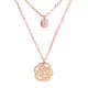 AFRA ROSETTE ROSEGOLD STAINLESS STEEL NECKLACE