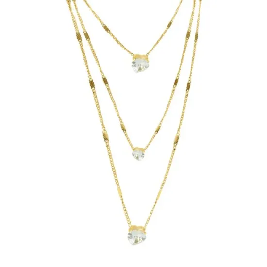 AFRA JEWEL GOLD STAINLESS STEEL NECKLACE