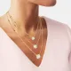 AFRA JEWEL GOLD STAINLESS STEEL NECKLACE