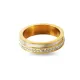 AFRA GLAZE GOLD STAINLESS STEEL RING