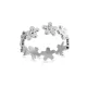 AFRA DAISY SILVER STAINLESS STEEL RING