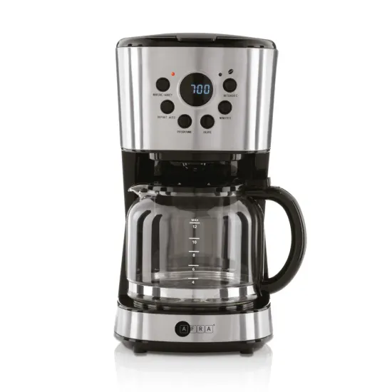 AFRA Coffee Maker, 1.5L Capacity, 900W, Anti-Drip, Removable Filter, Automatic Shut off, Stainless Steel Finish, AF-15900CMKSS, 2 years warranty