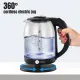 AFRA Electric Glass Kettle, 1500W, 1.8L, Strong Glass Body, 360° cordless electric jug, Overheat protection with Automatic cut-off, LED Indicator,  AF-1820KTGL, with 2 years warranty,