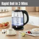 AFRA Electric Glass Kettle, 1500W, 1.8L, Strong Glass Body, 360° cordless electric jug, Overheat protection with Automatic cut-off, LED Indicator,  AF-1820KTGL, with 2 years warranty,