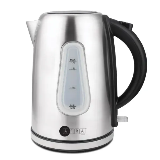 AFRA Electric Kettle, 1.7L Capacity, 2200W, Automatic Shut-off, Overheat Protection, Stainless Steel Finish, AF-401850KTSS, 2 years warranty