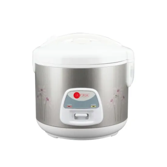 AFRA Rice cooker, 2.8L, Keep-Warm Function, 1000w, High Temperature Protection Measure Cup And Spoon Metallic, AF-2810RCMT, 2-Year Warranty