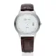 AFRA Lumen Gentleman’s Watch, Silver Stainless Steel Case, Time & Date, Leather Strap, Water Resistant 30m