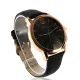 AFRA DAZZLER GENTS WATCH ROSE GOLD CASE BLACK DIAL BLACK LEATHER