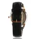 AFRA CONRAD GENTS WATCH ROSE GOLD CASE WHITE DIAL BLACK LEATHER