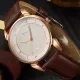 AFRA Conrad Gentleman’s Watch, Design, Rose Gold Metal Alloy Case, Leather Strap, Water Resistant 30m