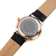 AFRA RADIUS GENTS WATCH ROSE GOLD CASE BLACK DIAL BLACK LEATHER