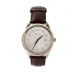 AFRA ELEMENTAL GENTS WATCH ROSE GOLD CASE WHITE DIAL BROWN LEATHER