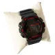 AFRA HIGHLANDER GENTS WATCH BLACK/RED CASE BLACK DIAL BLACK PU STRAP