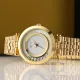 AFRA BALLARE LADIES WATCH GOLD CASE WHITE DIAL GOLD BRACELET