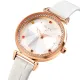 AFRA GEMMA LADIES WATCH ROSE GOLD CASE WHITE DIAL WHITE LEATHER