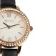 AFRA ORNATE LADIES WATCH ROSE GOLD CASE WHITE DIAL BROWN LEATHER