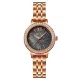 AFRA ORNATE LADIES WATCH ROSE GOLD CASE BLACK DIAL ROSEGOLD BRACELET