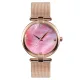 AFRA PEARLESCENT LADIES WATCH ROSE GOLD CASE PNK DIAL ROSEGOLD MESH BRACELET