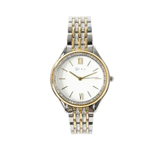 AFRA EDWINA LADIES WATCH SILVER CASE SILVER MOP DIAL SILVER BRACELET