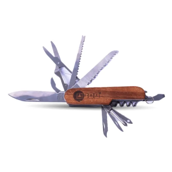 AFRA MULTIFUNCTION KNIFE 11 IN 1 BROWN 3CR13 STAINLESS STEEL + ROSEWOOD, MODEL AF007MK