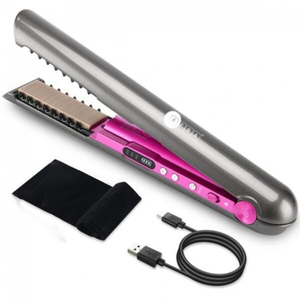 AFRA Hair Straightener, Cordless, Rechargeable, Floating Plates, 3 Temperature Settings, Ergonomic, Lockable Handle, Compact Design.AF-4000HSGY, 2 year warranty. - Image 11