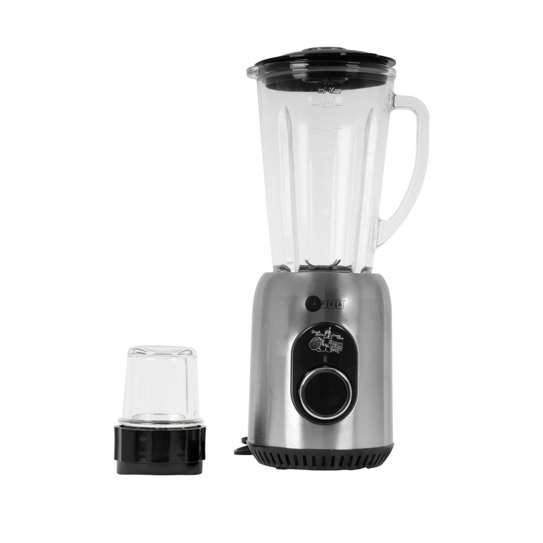 AFRA 2 in 1 Blender, 5 Speed Settings, 1.8 Litre Capacity, Glass Blender Jar & Grinder Jar, 6 Cutting Blades, 5 Speed Settings, G-Mark, ESMA, RoHS, And CB Certified, AF-610BLSL, 2 Years Warranty