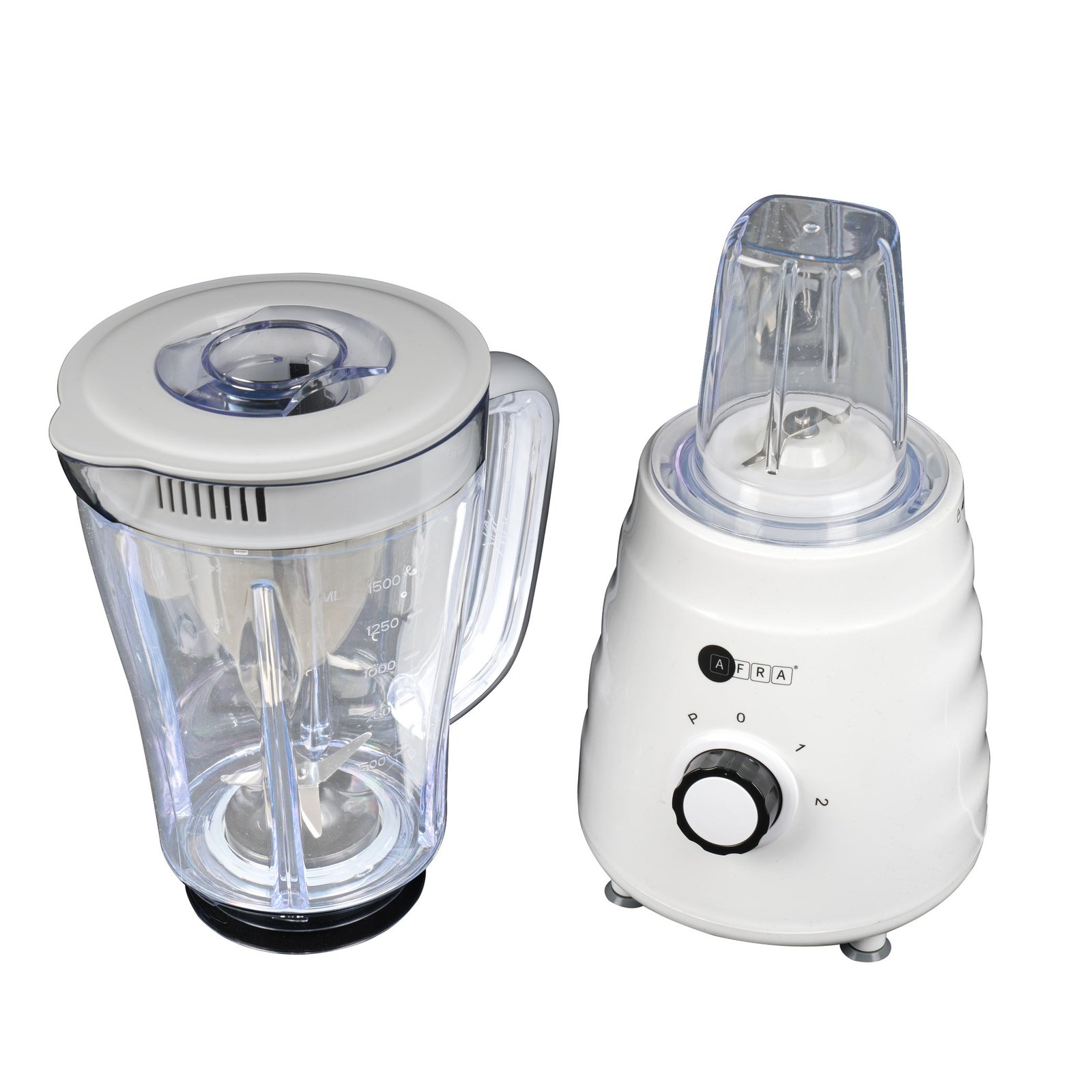 AFRA 500W Blender – 2-in-1 Set, 1.5L Jar, Stainless Steel Blade, Pulse Function – AF-500BLWT - Image 4