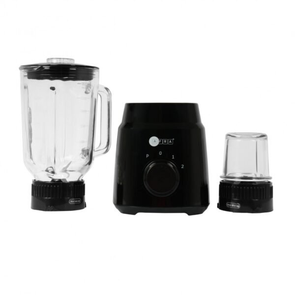 AFRA 2 in 1 Blender, 2-speed settings, Pulse Function, 1.5 Litre Capacity, 4 Cutting Blades, Blender & Grinder Jar, Easy-To-Clean, G-Mark, ESMA, RoHS, And CB Certified, AF-600BLBK, 2 Years Warranty - Image 4