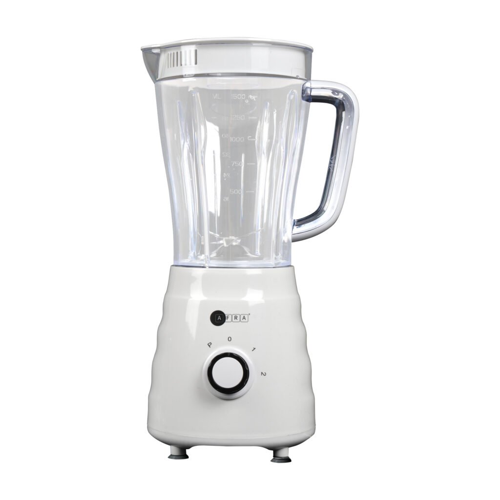 AFRA 500W Blender – 2-in-1 Set, 1.5L Jar, Stainless Steel Blade, Pulse Function – AF-500BLWT