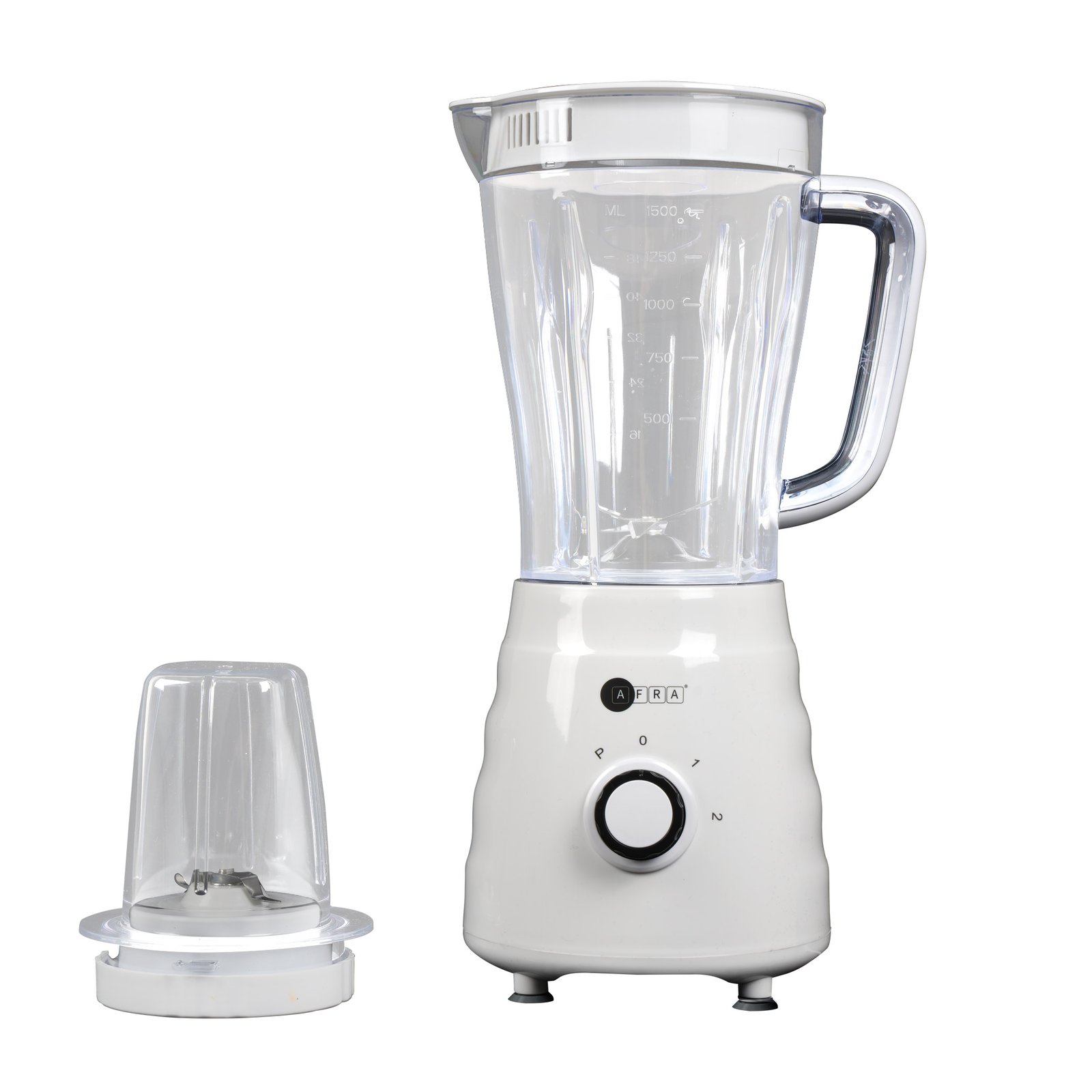 AFRA 500W Blender – 2-in-1 Set, 1.5L Jar, Stainless Steel Blade, Pulse Function – AF-500BLWT - Image 2