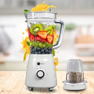 AFRA 500W Blender – 2-in-1 Set, 1.5L Jar, Stainless Steel Blade, Pulse Function – AF-500BLWT