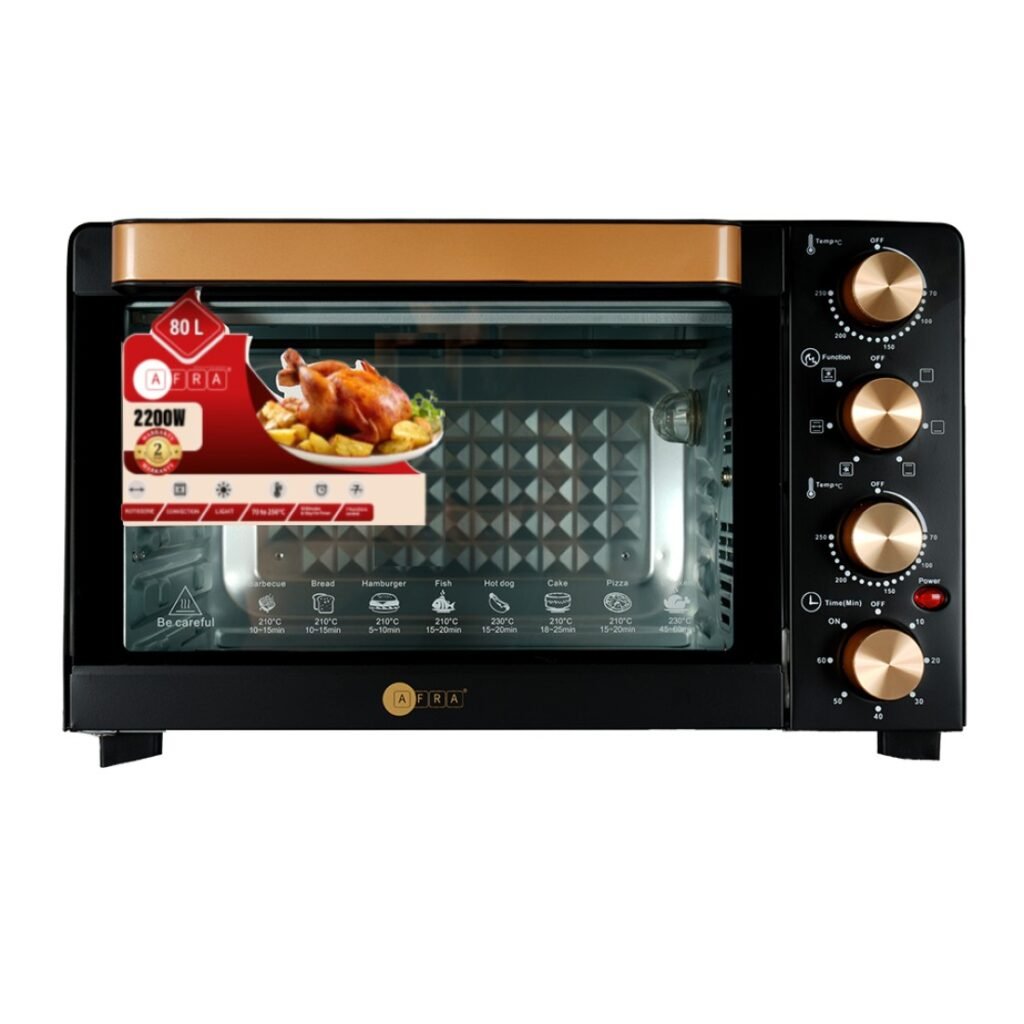 AFRA 80L Electric Oven Toaster – 2200W, Rotisserie